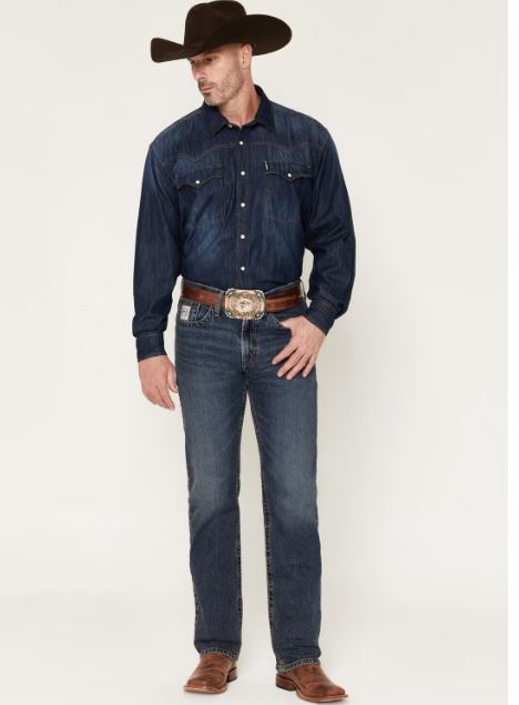 Cinch S63 Mens White Label Relaxed Straight Jean 34Leg