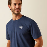 Ariat AW26 Mens BV Logo Tee Navy Heather