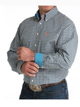 Cinch S53 Mens Classic Fit Blue Plaid Shirt