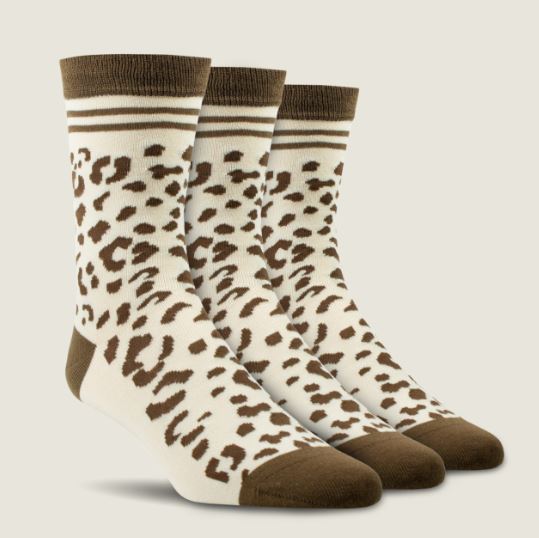 Ariat Womens Charm Crew Socks Leopard Camo