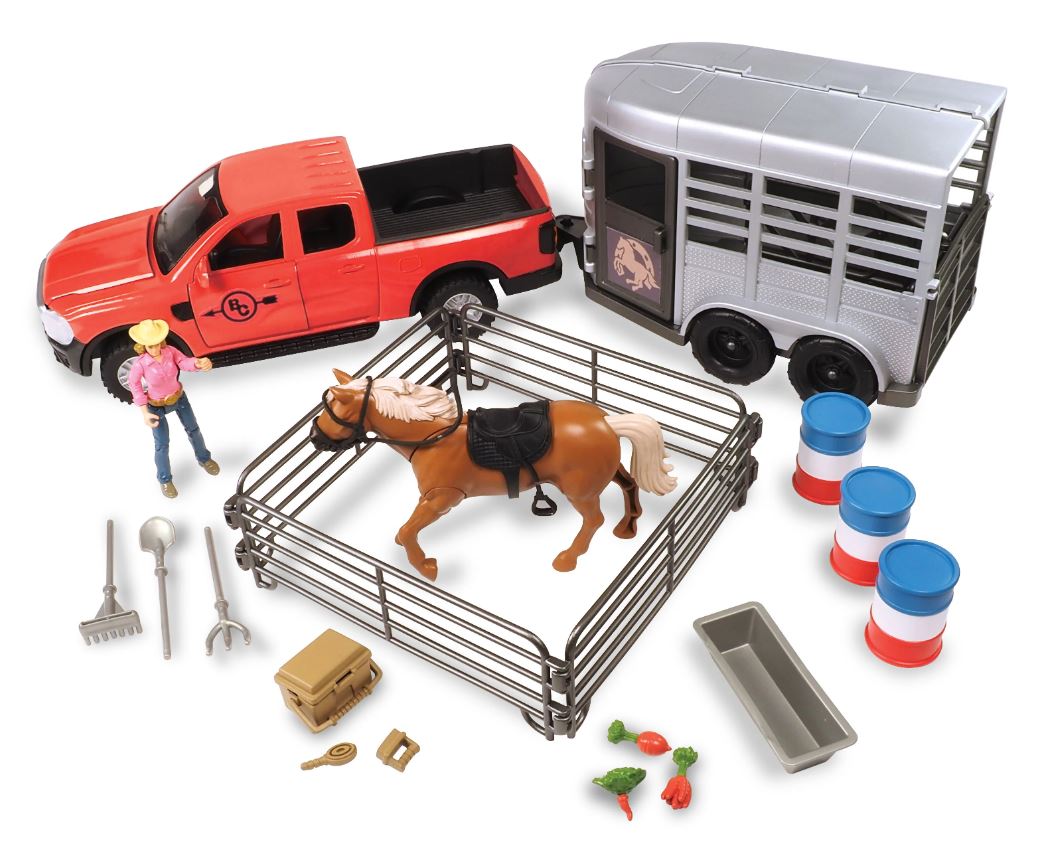 Big Country Toys Truck & Horse Trailer PlaySet
