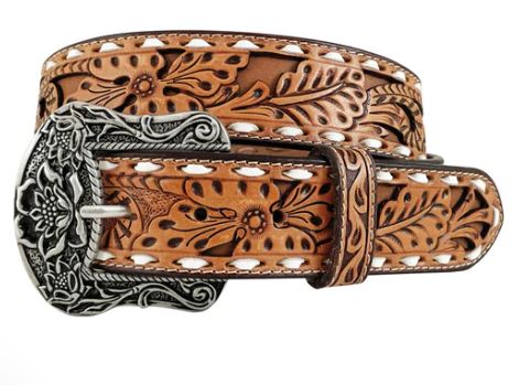 Roper AW26 Womens Belt Floral Hand Tooling