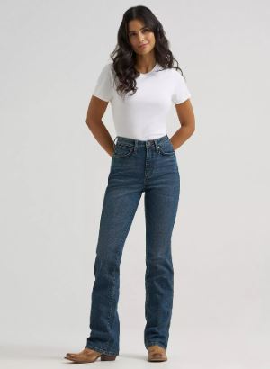 Wrangler Womens Retro Bailey High Rise Boot Cut Jean 32Leg