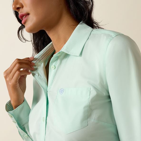 Ariat SS27 Womens Team Kirby Shirt Dusty Aqua