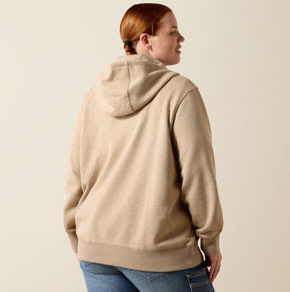 Ariat SS26 Womens Rebar Lightweight Logo 1/2 Zip Hoodie