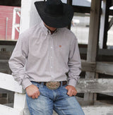 Cinch S51 Mens Plaid Western Shirt White
