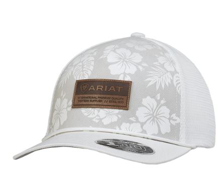 Ariat AW25 Womens Hibiscus Flowers Snap Back Cap