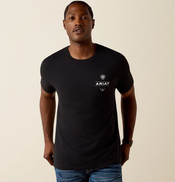 Ariat SS27 Mens Wooden Diamond Flag TShirt