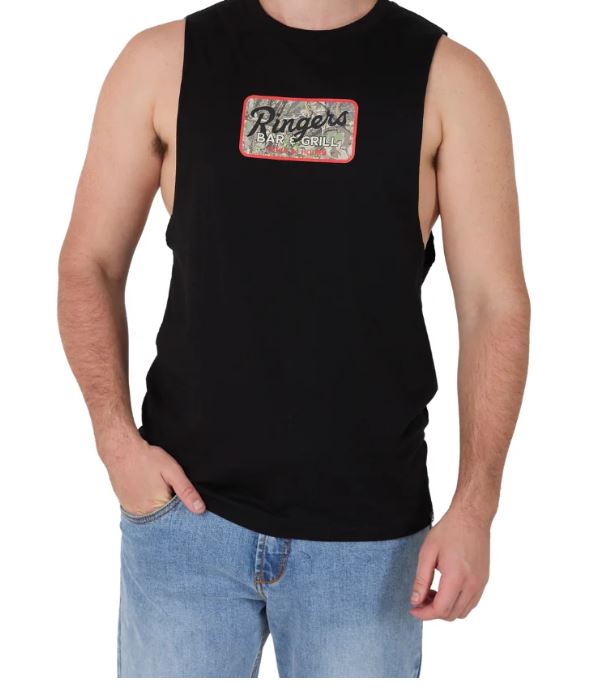 Ringers Western SS27 Mens Backcountry Chargrill Muscle Tank Black