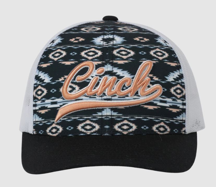 Cinch S62 Womens Aztec Script Trucker Navy