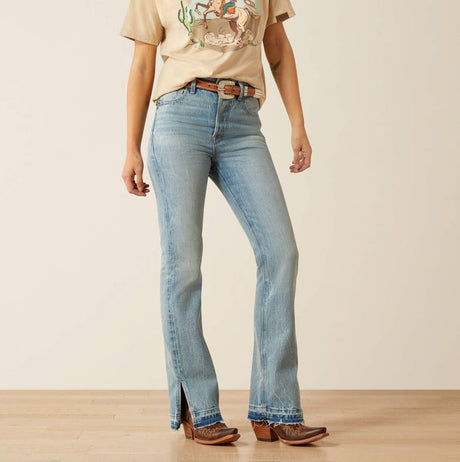 Ariat SS26 Womens Jazmine Ultra High Rise Boot Cut Slit Tomboy Jean