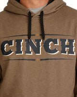 Cinch S63 Mens Logo Hoodie Brown Heather