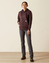 Ariat AW26 Womens Rebar Skill Set 1/2 Zip Hoodie Fudge Heather
