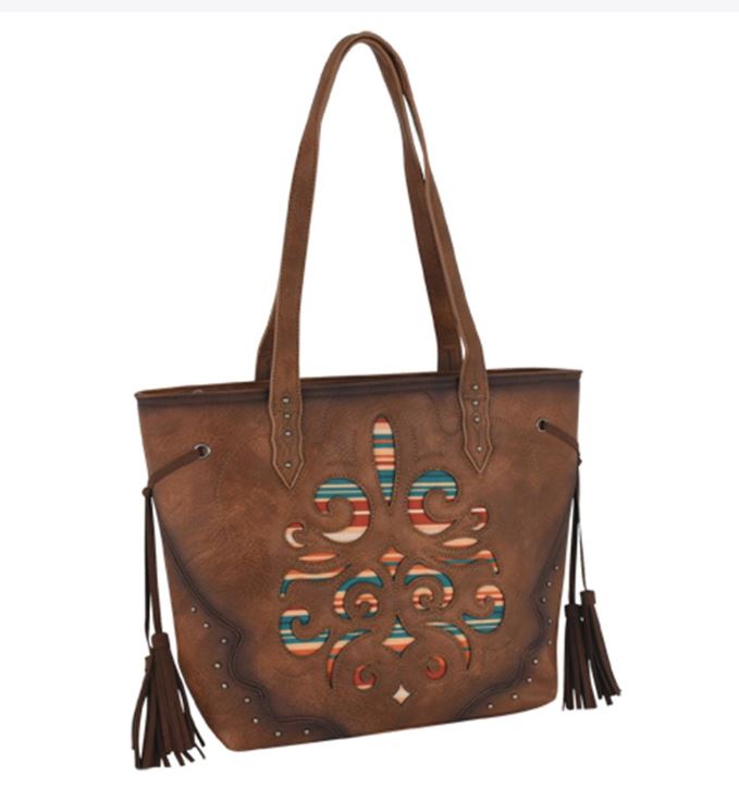 Justin Burnished Multicoloured Inlay Tote Bag