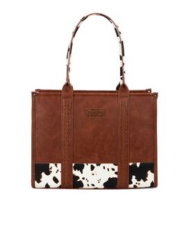 Wrangler SS25 Cow Print Tote Bag
