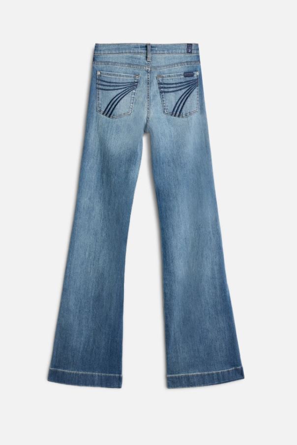7 For All Mankind Womens Dojo in Slim Illusion Distressed Authentic Light