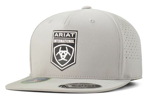 Ariat AW25 Mens International Hybrid Grey Snap Back Cap