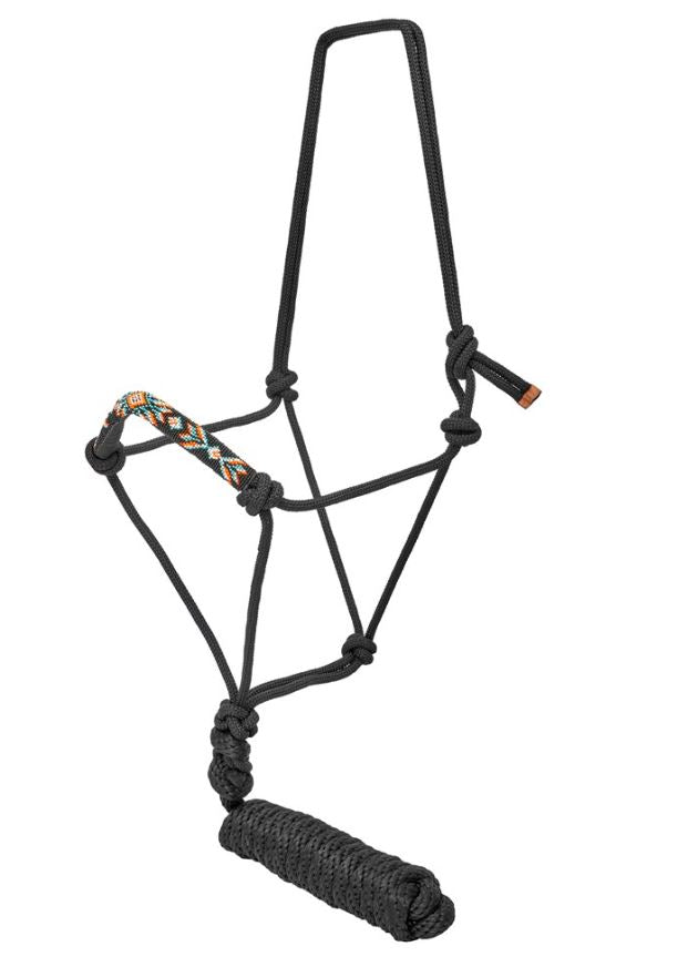 Fort Worth Beaded Nose Rope Halter with Lead
