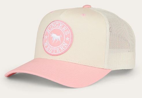 Ringers Western AW26 Signature Bull Trucker Cap Rosey/Off White
