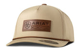 Ariat Mens Patch Fabric Khaki Snap Back Cap