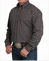 Cinch S53 Mens Red and Black Western Shirt