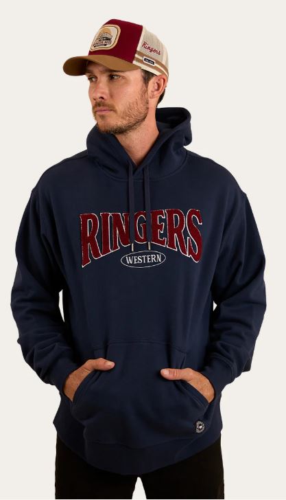 Ringers western Mens Daylesford Australian Cotton Fleece - Navy/White