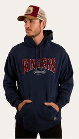 Ringers western Mens Daylesford Australian Cotton Fleece - Navy/White