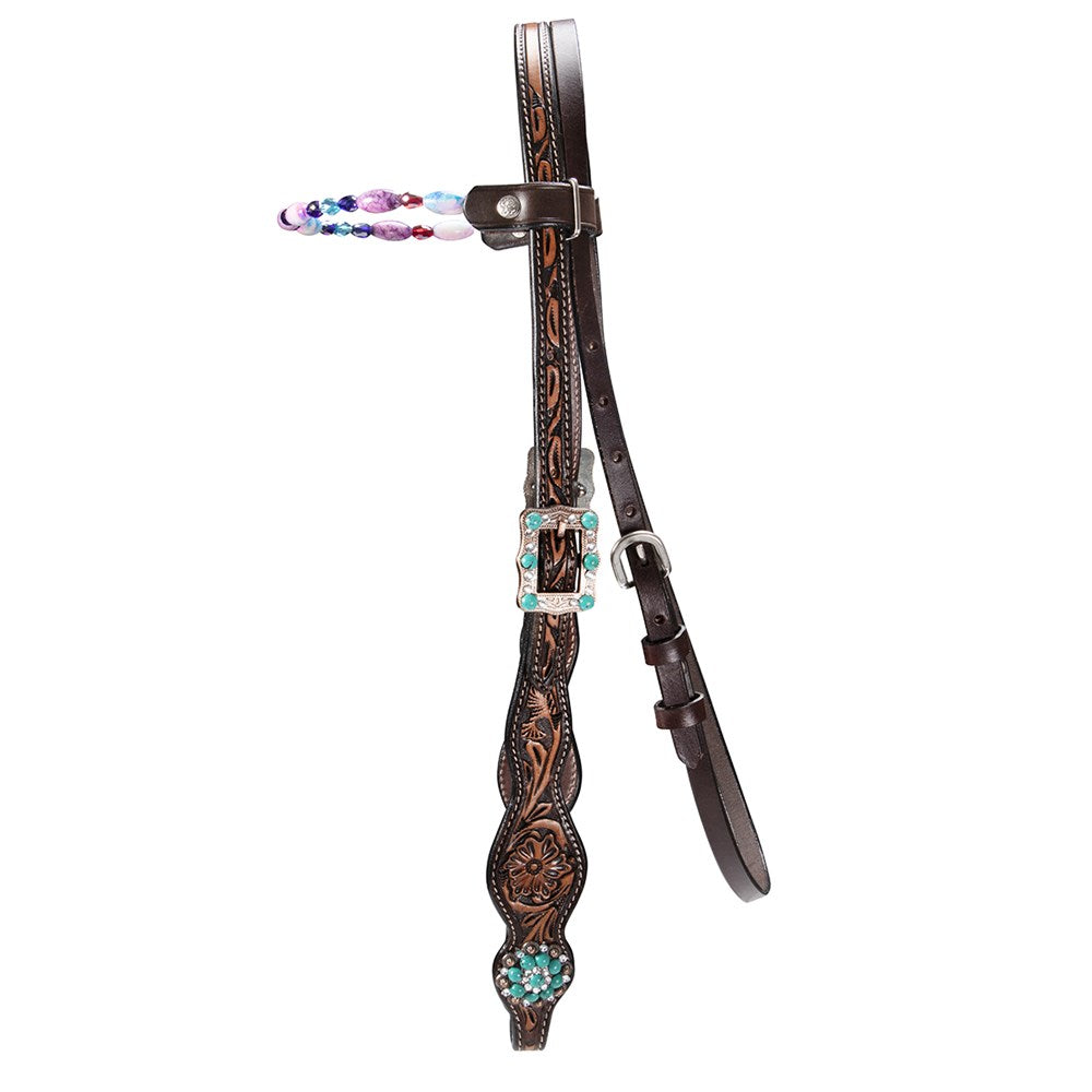 Fort Worth Stones Headstall - Turquoise