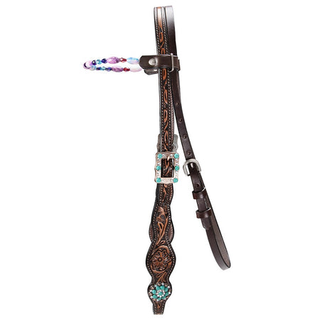 Fort Worth Stones Headstall - Turquoise