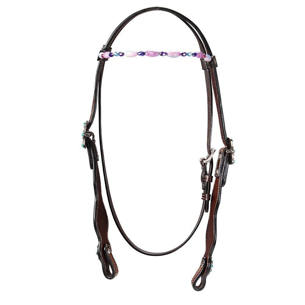 Fort Worth Stones Headstall - Turquoise