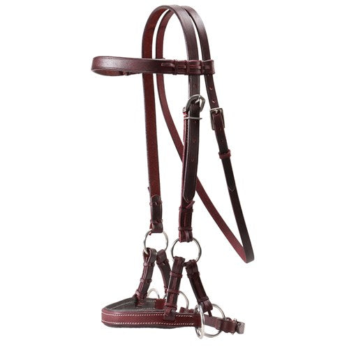 Fort Worth Padded Leather Nose Side Pull - Latigo