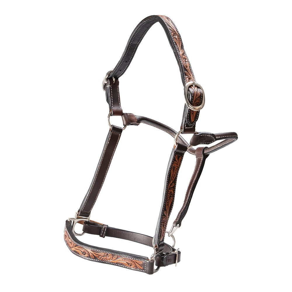 Fort Worth Leather Halter w/Tooled Pattern