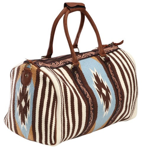 Fort Worth Saddle Blanket Duffle Bag - Vintage Blue