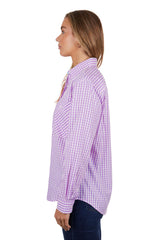 Hard Slog Womens Ayla Half Placket Long Sleeve Shirt