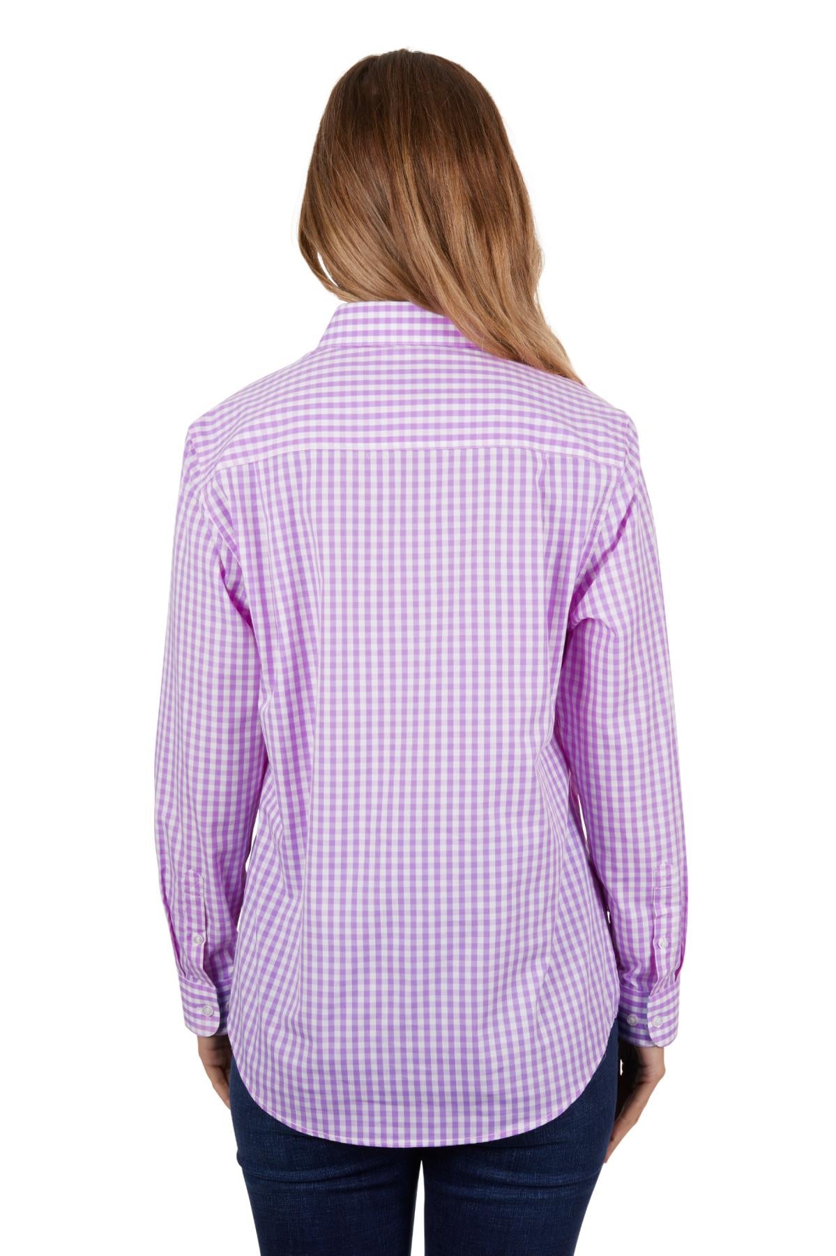 Hard Slog Womens Ayla Half Placket Long Sleeve Shirt