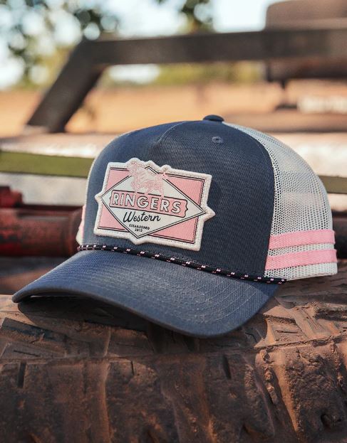 Ringers Western Hometown Cap - Charcoal Rosey