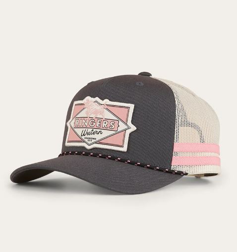Ringers Western Hometown Cap - Charcoal Rosey
