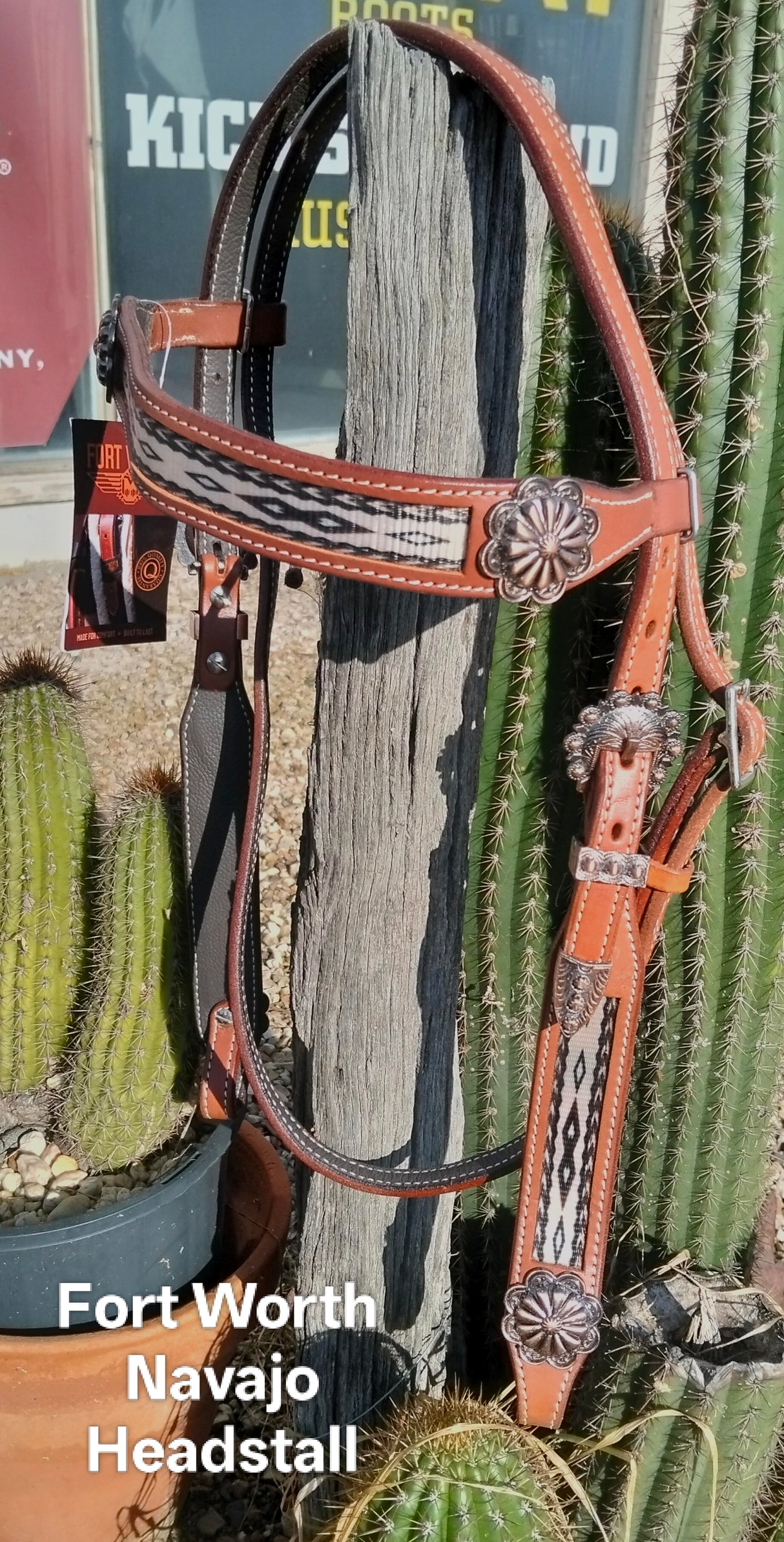 Fort Worth Navajo Headstall Light Brown