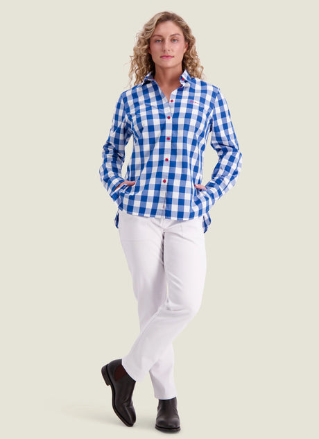 S.Kidman Redbank Long Sleeve Shirt - Mid Blue