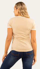 Ringers Western Womens Melrose Classic Fit T-Shirt - Dark Sand
