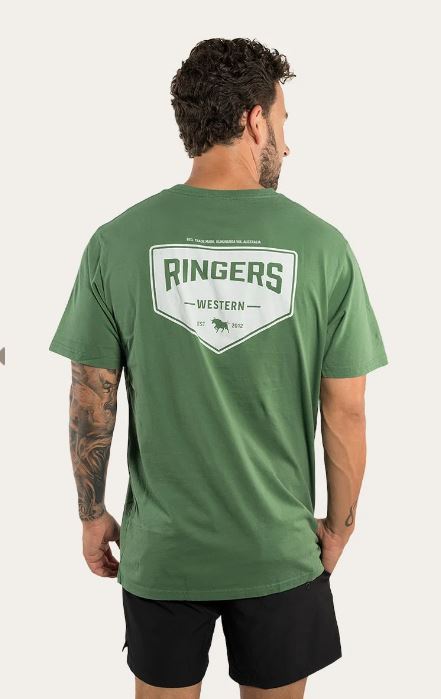 Ringers Western Mens Squadron Tee Cactus Green