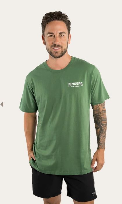 Ringers Western Mens Squadron Tee Cactus Green