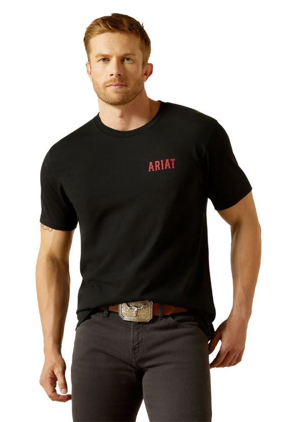 Ariat SS26 Mens NAB Mountain SS Tee Black