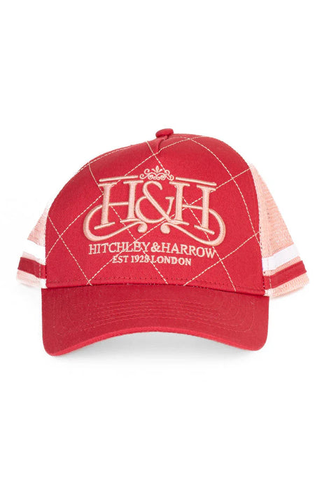 Hitchley and Harrow Trucker Cap - Cherry & Peach Crisscross