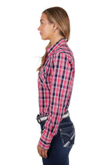 Pure Western Womens Lulu Check Western Long Sleeve Shirt