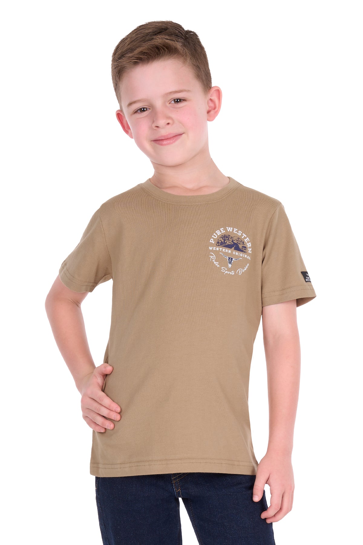 Pure Western SS27 Boys Craig SS Tee Sand