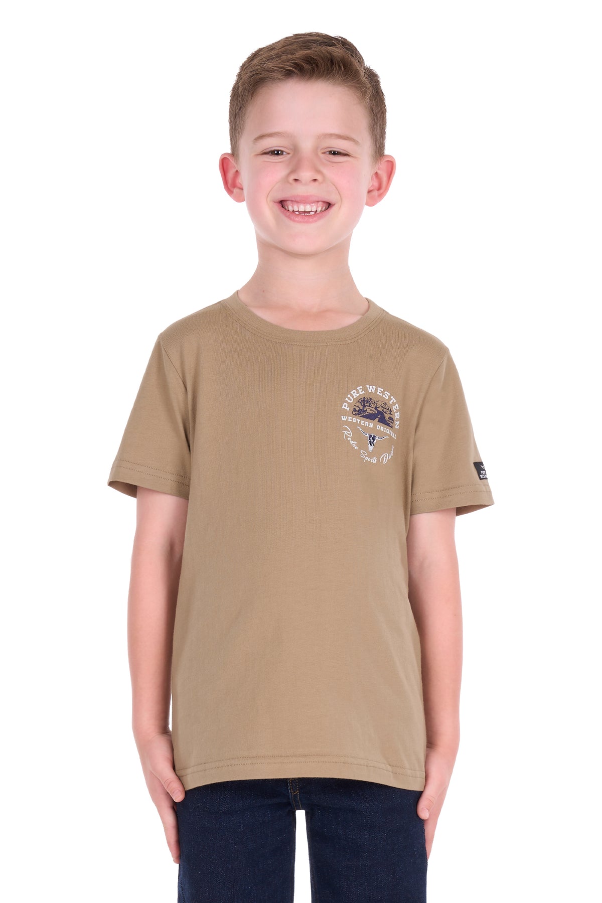 Pure Western SS27 Boys Craig SS Tee Sand