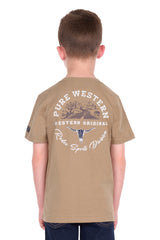 Pure Western SS27 Boys Craig SS Tee Sand