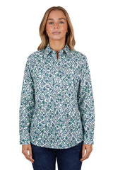 Hard Slog Womens Thalia Half Button Long Sleeve Shirt