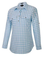 Pilbara Womens Check Closed Front Long Sleeve Shirt